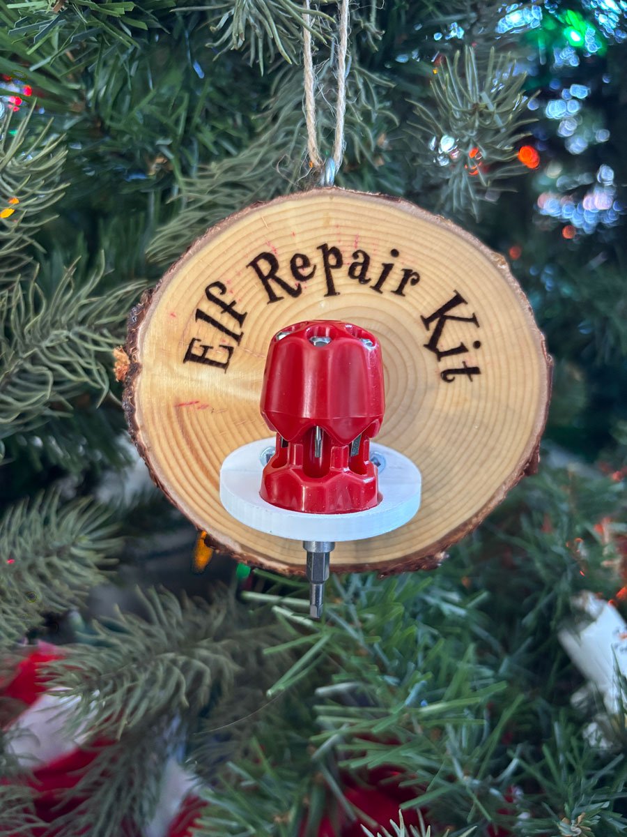 Elf Repair Kit ornament front
